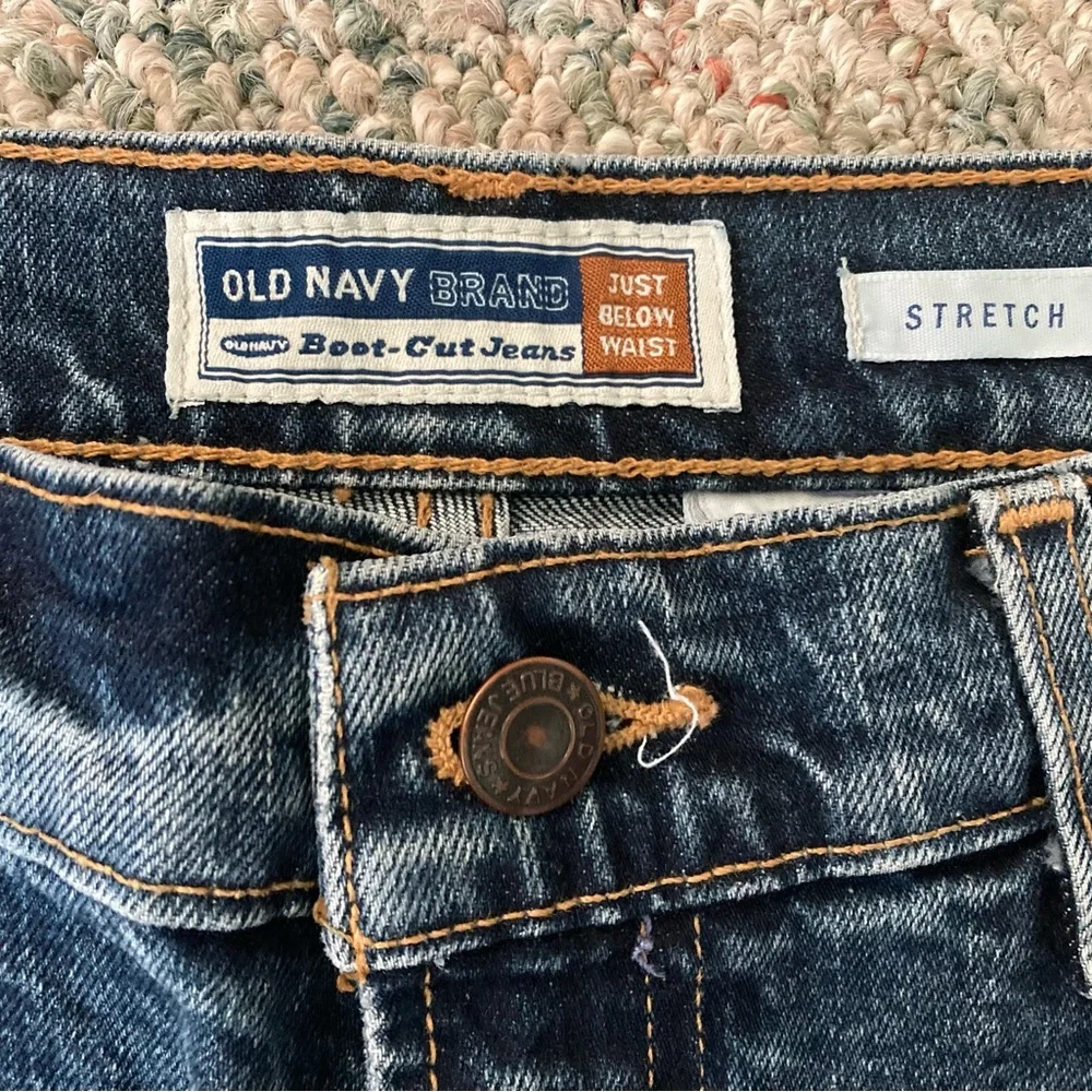 OLD NAVY Jeans Women’s Boot Cut Just Below Waist Stretch Dark Wash 8 Short - Picture 2 of 10